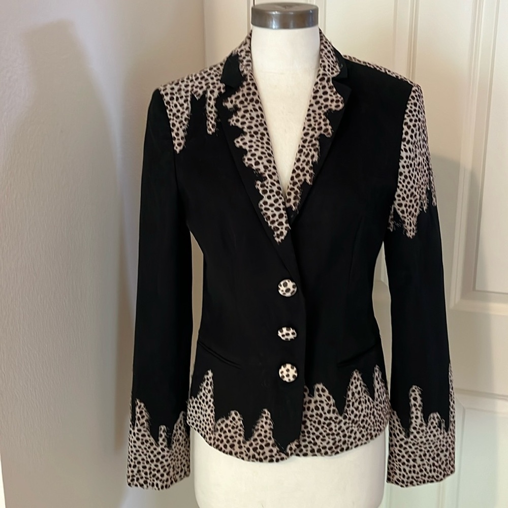 Vintage Mosschino leopard blazer size 12